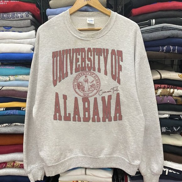 Vintage University of Alabama Sweatshirt Alabama Crimson Tide Football Shirt Tee - Picture 1 of 2